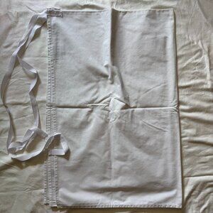 Set of 2 4-way Bistro Aprons White Server Waist Aprons